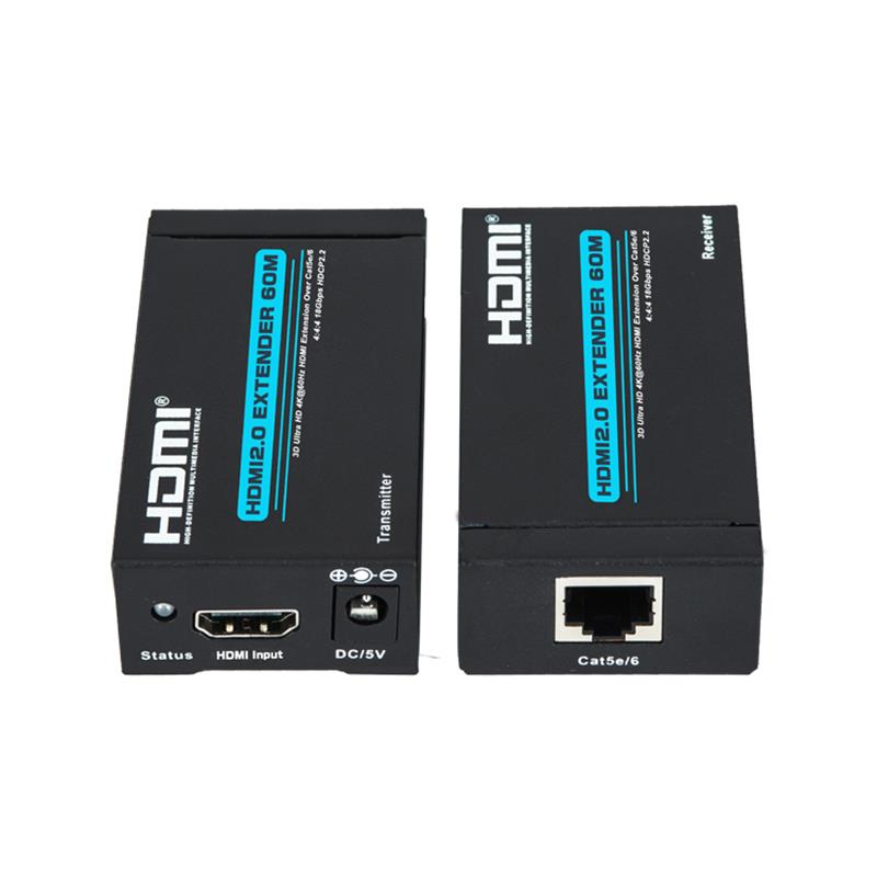 Uusi tuote V 2.0 HDMI -laajennus 60m yhden cat5e \/ 6: n yli tukee Ultra HD 4Kx2K @ 60Hz HDCP2.2