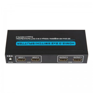 V2.0 HDMI 2x2 -kytkimen \/ jakajan tuki 3D Ultra HD 4Kx2K @ 60Hz HDCP2.2