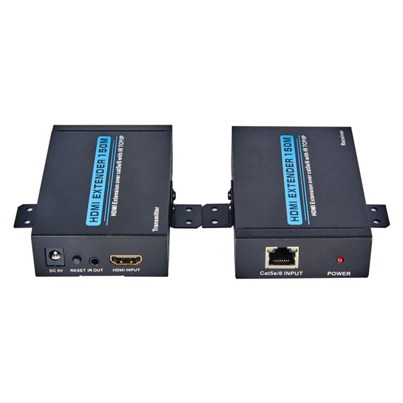 V1.3 HDMI Extender 150m yli yhden cat5e \/ 6-kaapelin. Tukee Full HD 1080P: tä