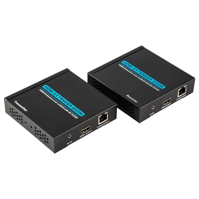V1.3 HDMI Extender 200m yli yhden cat5e \/ 6-kaapelin. Tukee Full HD 1080P POE -sovellusta