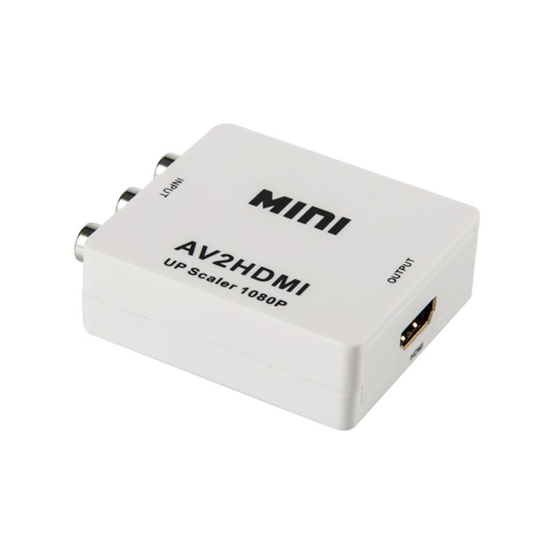 Minikoko AV/RCA/CVBS HDMI- muuntajaksi Upscaler 720p/1080p