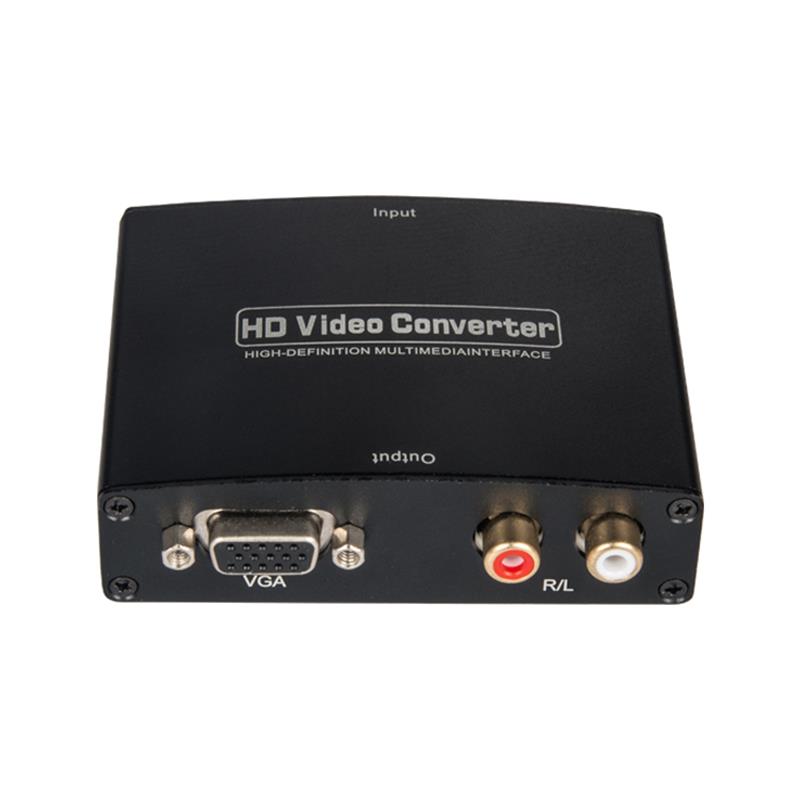 HDMI TO VGA + R \/ L AUDIO -äänimuunnin 1080P